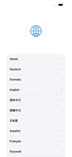 Press the required language. Press the required language.