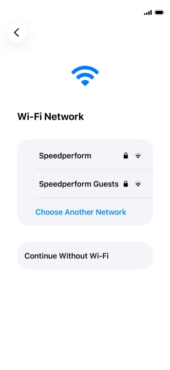 Press the required Wi-Fi network. Press the required Wi-Fi network.