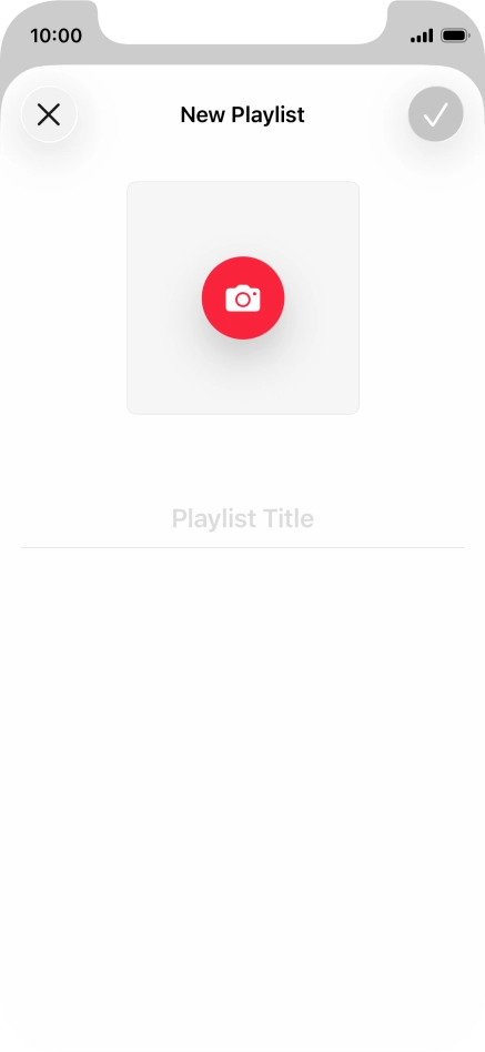Press the text input field and key in a name for the playlist. Press the text input field and key in a name for the playlist.
