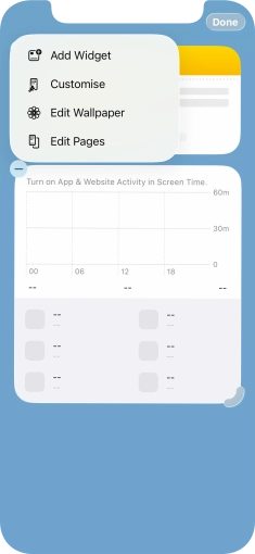 Press Add Widget. Press Add Widget.
