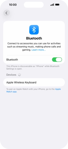 Press the required Bluetooth device and follow the instructions on the screen to pair the device with your phone. Press the required Bluetooth device and follow the instructions on the screen to pair the device with your phone.