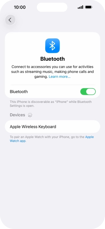 Press the required Bluetooth device and follow the instructions on the screen to pair the device with your phone. Press the required Bluetooth device and follow the instructions on the screen to pair the device with your phone.
