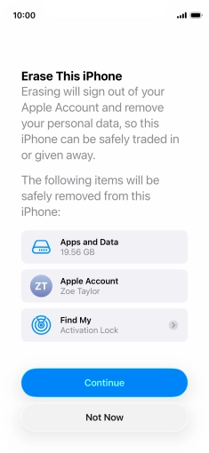 Press Continue. Press Continue.