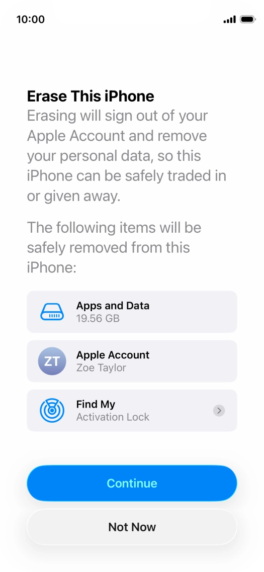 Press Continue. Press Continue.