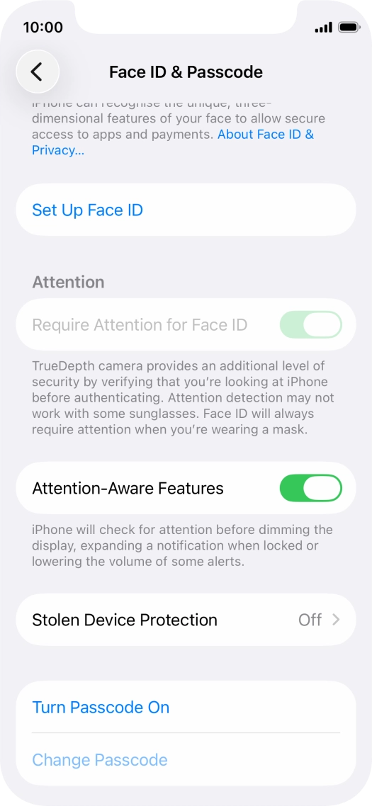 Press Set Up Face ID. Press Set Up Face ID.