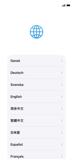 Press the required language. Press the required language.