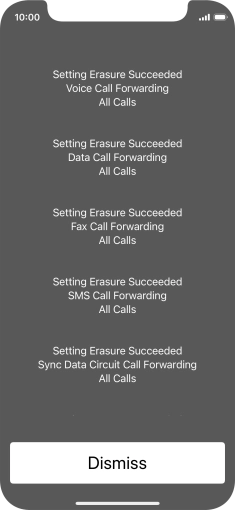 Press Dismiss. Press Dismiss.