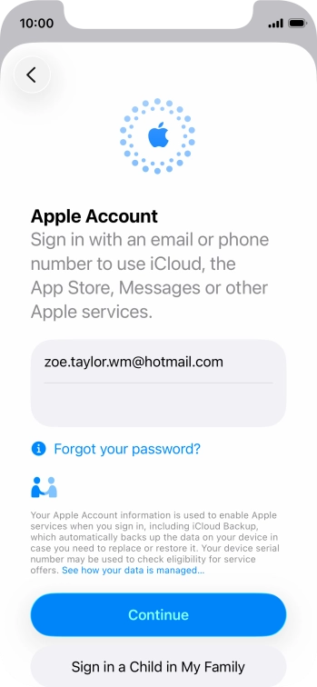 Press Continue. Press Continue.