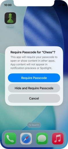 Press Require Passcode. Press Require Passcode.