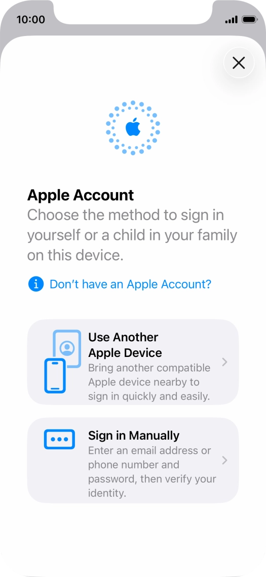 Press Sign in Manually. Press Sign in Manually.