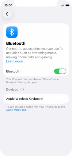 Press the required Bluetooth device and follow the instructions on the screen to pair the device with your phone. Press the required Bluetooth device and follow the instructions on the screen to pair the device with your phone.