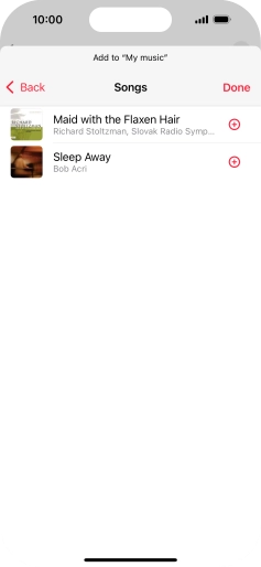 Go to the required category and press the add icon next to the required audio file. Go to the required category and press the add icon next to the required audio file.
