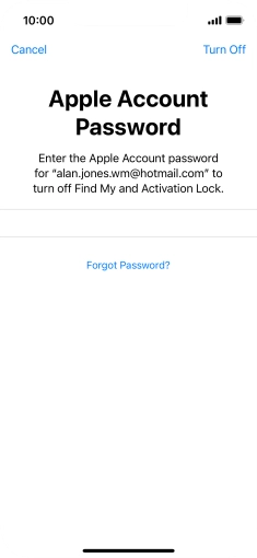 Key in the password for your Apple ID and press Turn Off. Wait a moment while the factory default settings are restored. Follow the instructions on the screen to set up your phone and prepare it for use. Key in the password for your Apple ID and press Turn Off. Wait a moment while the factory default settings are restored. Follow the instructions on the screen to set up your phone and prepare it for use.