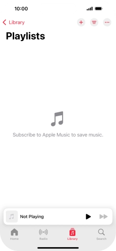 Press the new playlist icon. Press the new playlist icon.
