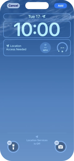To customise the way the lock screen date is displayed, press the date widget and follow the instructions on the screen to find the required widget display mode. To customise the way the lock screen date is displayed, press the date widget and follow the instructions on the screen to find the required widget display mode.