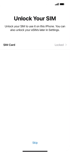 Press SIM Card. Press SIM Card.