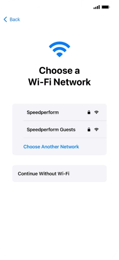 Press the required Wi-Fi network. Press the required Wi-Fi network.