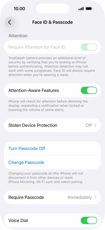 Press Turn Passcode Off and key in the phone lock code. Press Turn Passcode Off and key in the phone lock code.