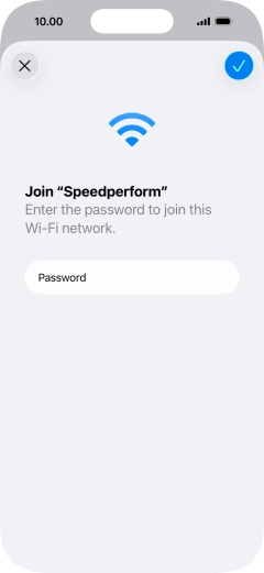 Press the confirm icon. Press the confirm icon.