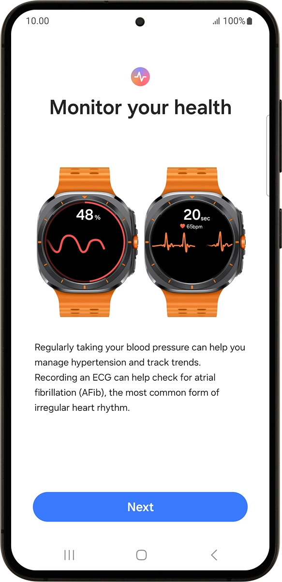 On your phone: Press Next. On your phone: Press Next.