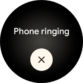Press the end icon when you've found your phone. Press the end icon when you've found your phone.