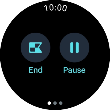 Press Pause to pause activity. Press Pause to pause activity.