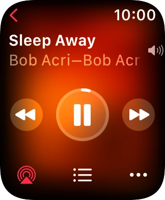 Turn the Digital Crown to select the required volume. Turn the Digital Crown to select the required volume.