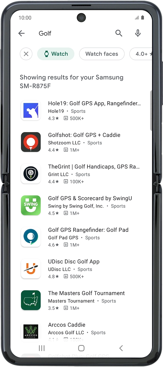 On your phone: Press the required app. On your phone: Press the required app.