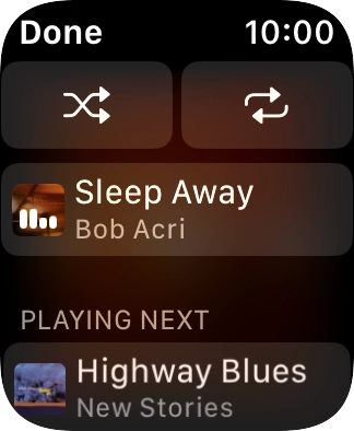 Press the shuffle icon. Press the shuffle icon.