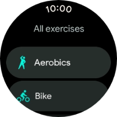 Press the required activity. Press the required activity.