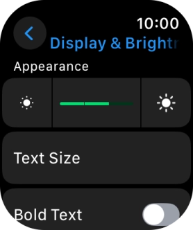 Press the brightness icons to set the required brightness. Press the brightness icons to set the required brightness.
