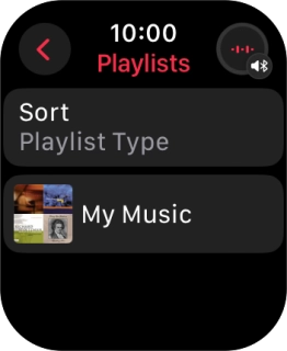 Press the required playlist. Press the required playlist.