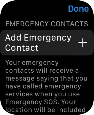 Press Add Emergency Contact and follow the instructions on the screen to key in your emergency info and emergency contacts. Press Add Emergency Contact and follow the instructions on the screen to key in your emergency info and emergency contacts.