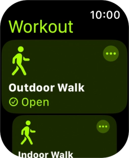 Press the required training activity to start it. Press the required training activity to start it.