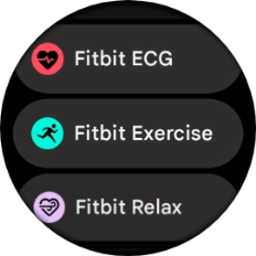 Press Fitbit Exercise. Press Fitbit Exercise.