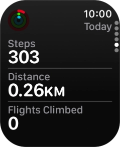 Slide your finger downwards to return to the overview with the coloured rings. Slide your finger downwards to return to the overview with the coloured rings.