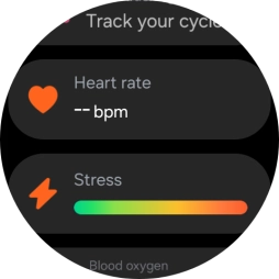 Press Heart rate. Press Heart rate.