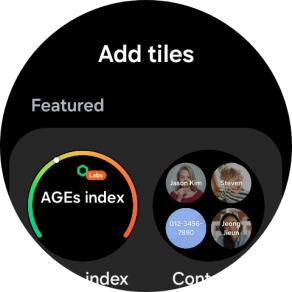 Press the required widget to add it. Press the required widget to add it.