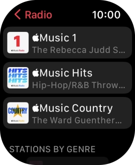 Press the required radio station. Press the required radio station.