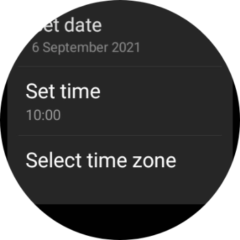 Press Set time. Press Set time.