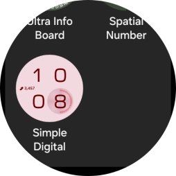 Slide your finger up or down to see the available watch faces. Slide your finger up or down to see the available watch faces.