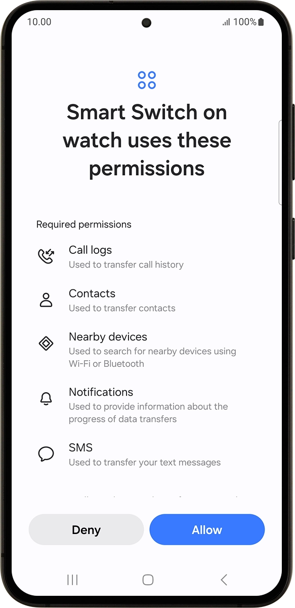 On your phone: Press Allow. On your phone: Press Allow.