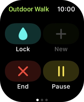 Press End to stop your training activity. Press End to stop your training activity.