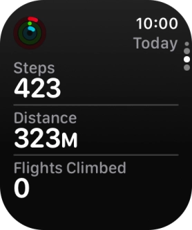 Slide your finger downwards to return to the overview with the coloured rings. Slide your finger downwards to return to the overview with the coloured rings.