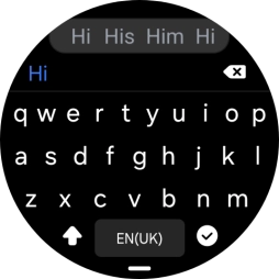Press the confirm icon. Press the confirm icon.