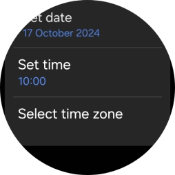 Press Set time. Press Set time.