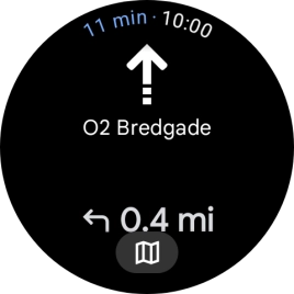 Follow the instructions on the screen to navigate to the selected destination. Follow the instructions on the screen to navigate to the selected destination.