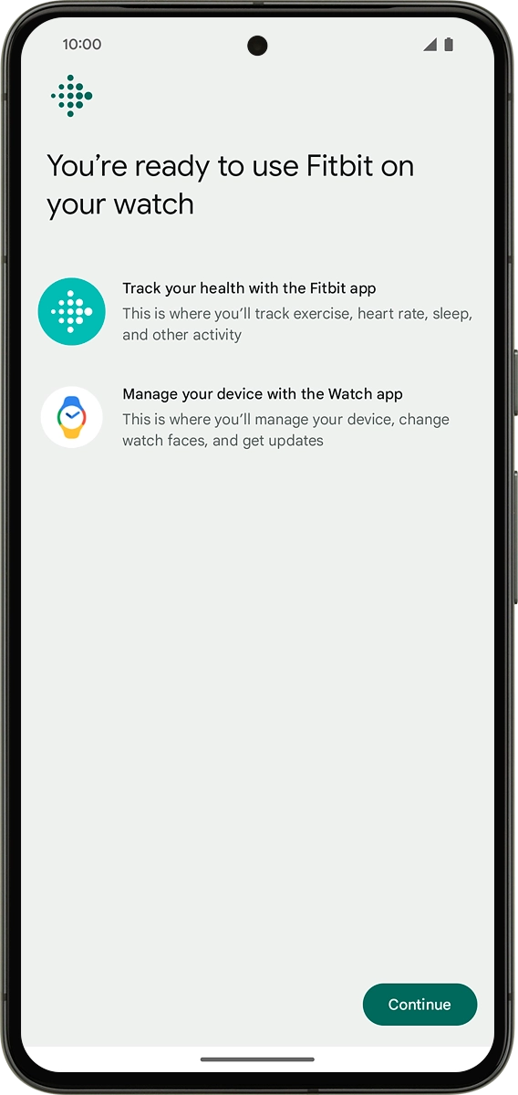 On your phone: Press Continue. On your phone: Press Continue.