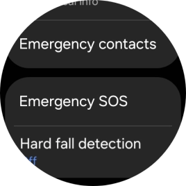 Press Emergency contacts. Press Emergency contacts.