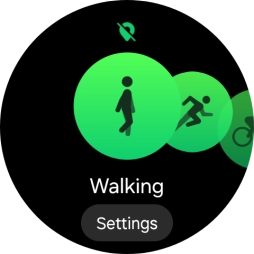 Slide your finger right or left to select the required activity. Slide your finger right or left to select the required activity.